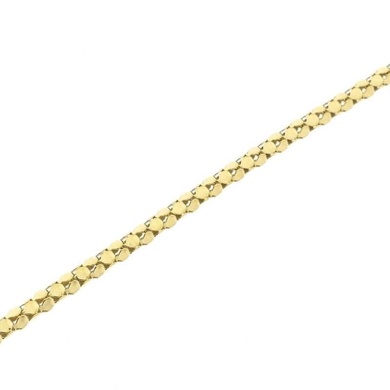 Image 6 of Gold mirrored mesh link necklace