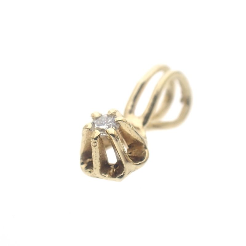 Image 5 of Gold pendant with diamond | 0.15 ct.