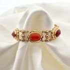 Image 2 of Antique gold bracelet with carnelian