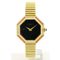 Favre Leuba 'Cocktail'; Vintage 18K yellow gold women's watch with diamonds