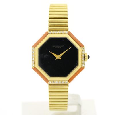 Favre Leuba 'Cocktail'; Vintage 18K yellow gold women's watch with diamonds Image 1 of Favre Leuba 'Cocktail'; Vintage 18K yellow gold women's watch with diamonds