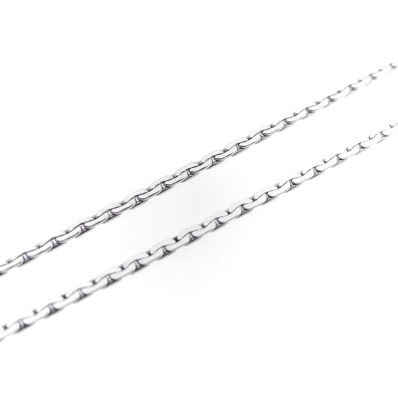 Image 6 of White gold necklace with a fixed pendant and a 0.085 ct. diamond | 43.5 cm