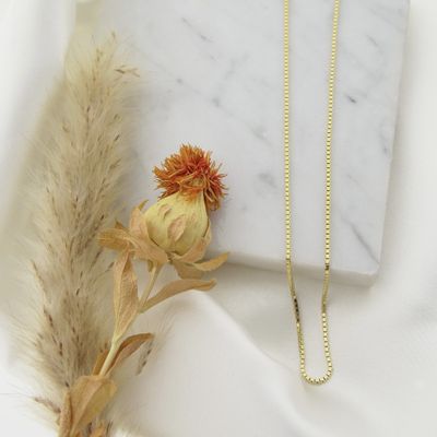 Image 2 of Golden Venetian link chain | 55 cm