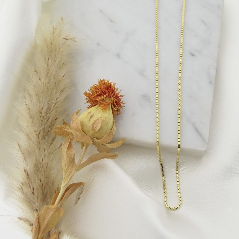 Image 2 of Golden Venetian link chain | 55 cm