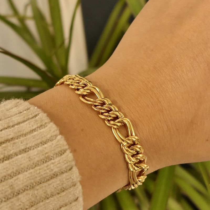 Image 10 of Golden Prince of Wales link bracelet