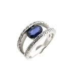 Image 1 of 18-karat white gold ring | Sapphire & Diamond 0.28 ct.