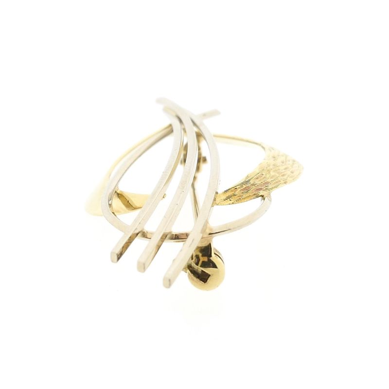 Image 7 of Vintage two-tone gold brooch