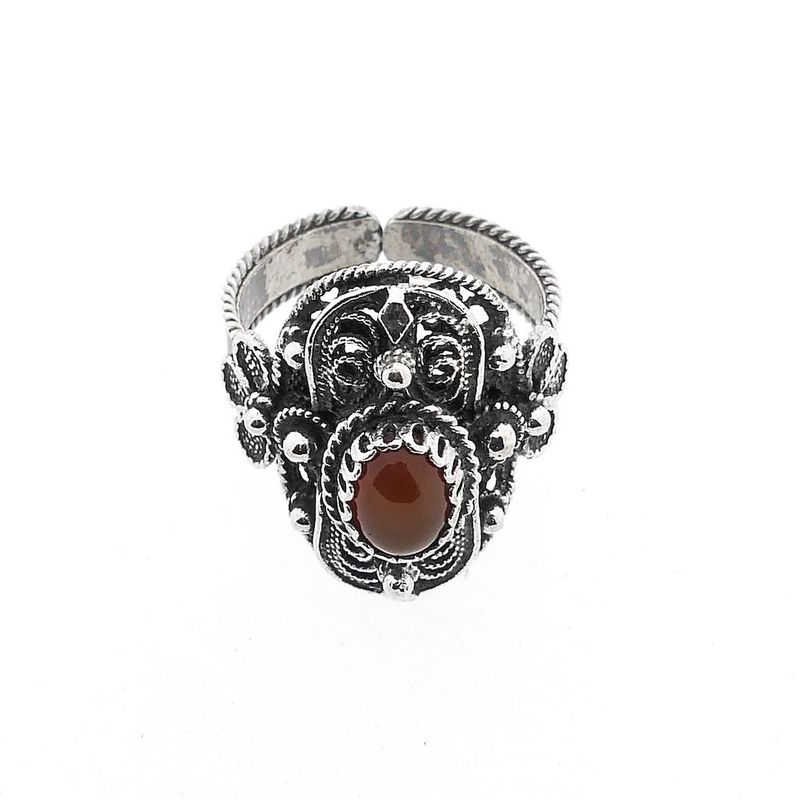 Image 3 of Vintage Silver Ring with Carnelian