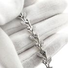 Image 7 of Floral white gold necklace with diamonds; 3.05 ct.