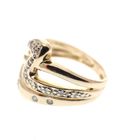 Image 6 of Golden fantasy ring with diamond 0.07 ct.