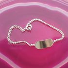 Image 4 of Silver children's link bracelet with engraving plate