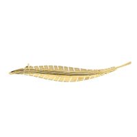 Gold feather brooch
