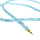 Image 8 of Light blue topaz bead necklace with gold clasp