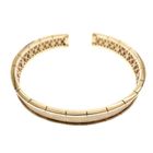 Image 3 of Gold textured clamp bracelet; Size L