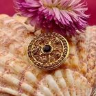 Image 2 of Filigree Brooch with Red Zirconia; 20 Karat