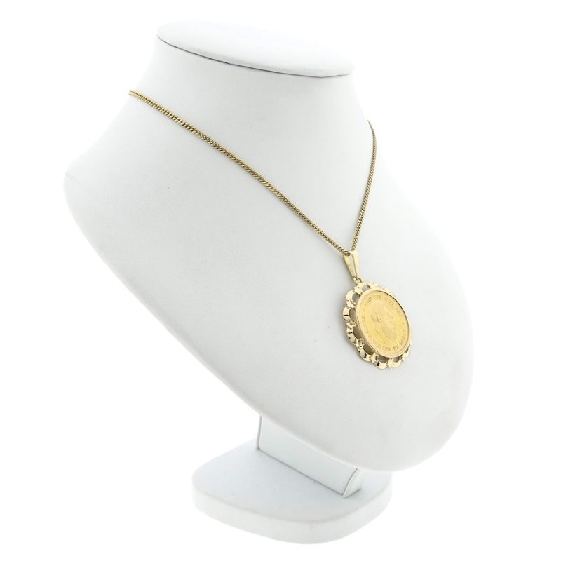 Image 6 of Gold pendant of 10 guilder coin with King William III