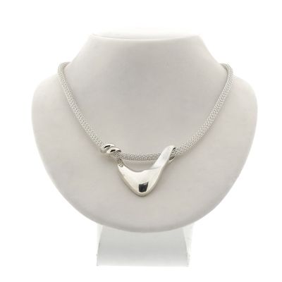 Image 1 of Silver necklace with pendant | 43.5 cm