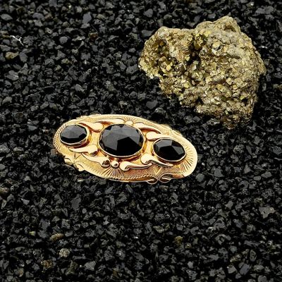 Image 2 of Vintage Gold Brooch with Garnet