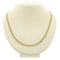 Two-tone gold navy link necklace; Men | 61 cm
