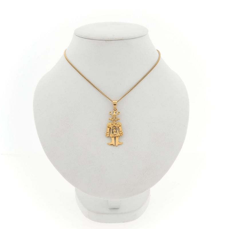 Image 3 of Gold pendant of a dancing jester
