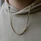 Image 10 of Two-tone gold navy link necklace; Men | 61 cm