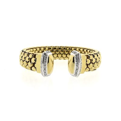 Image 1 of Fope bicolor gold bracelet with diamond 0.80 ct