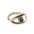 Image 3 of 18 carat gold link ring with sapphire
