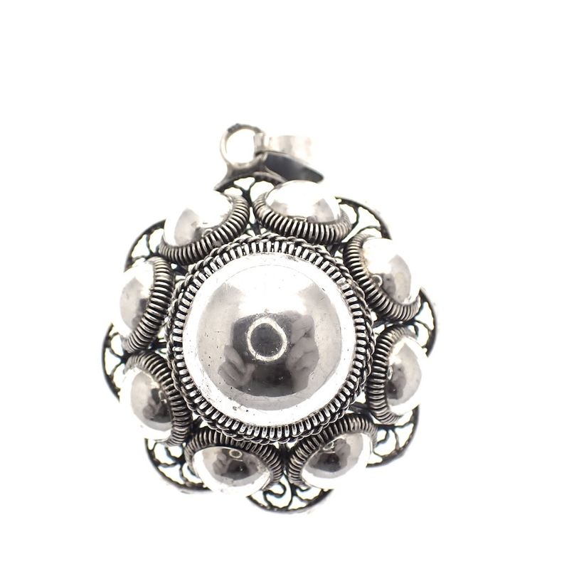 Image 1 of Silver pendant of a large Zeeland button