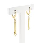 Image 3 of Gold long earrings with zirconia