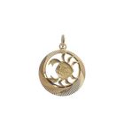 Image 1 of Gold zodiac sign pendant; Cancer | Fabiola