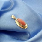 Image 4 of Gold pendant with red coral | Vintage