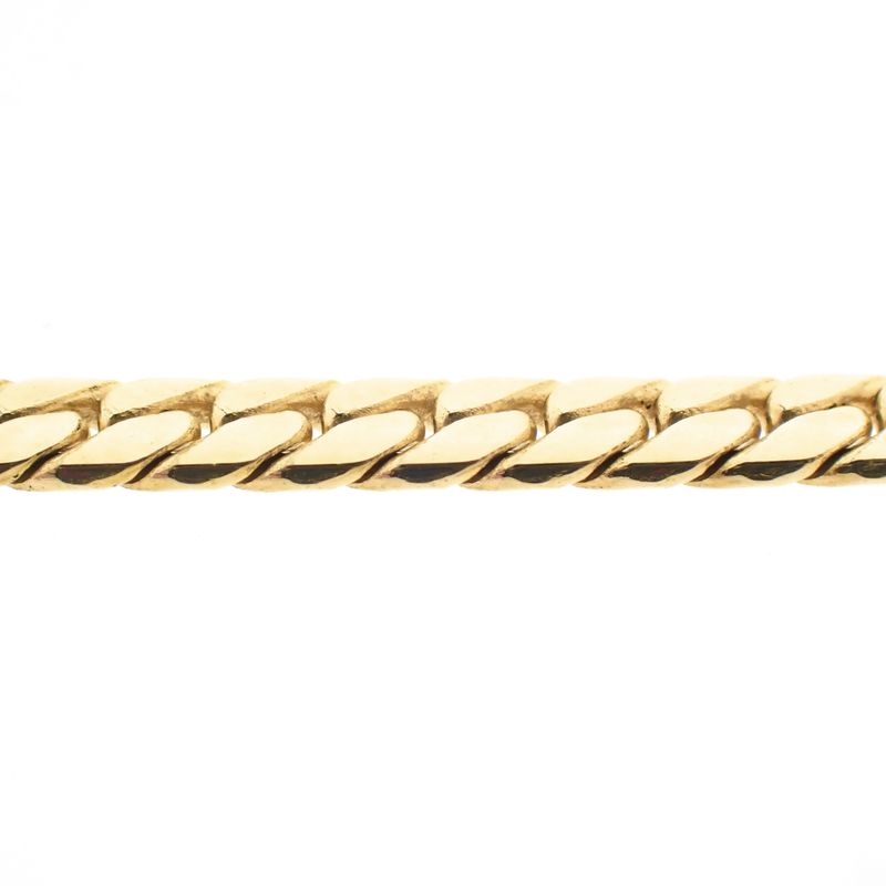 Image 7 of Gold flat gourmet link chain