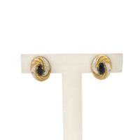 Gold stud earrings with diamond | 0.02 ct.