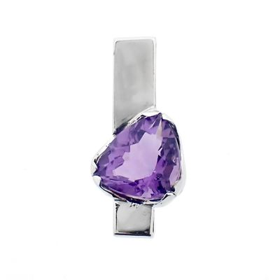 White gold pendant with amethyst Image 1 of White gold pendant with amethyst
