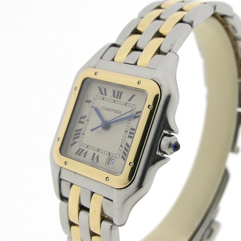 Image 2 of Cartier Panthère '2 Row'; Midsize gold/steel women's watch