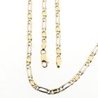 Afbeelding 1 van Bicolor gouden valkenoog schakelketting