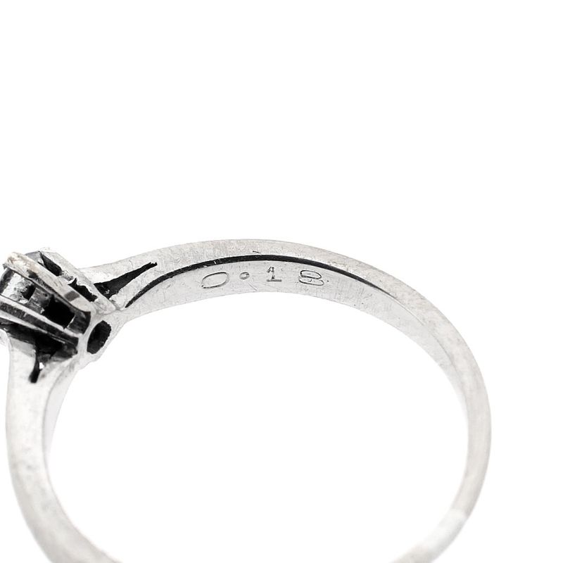 Image 6 of White gold solitaire ring with diamond; 0.18 ct.