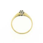 Image 6 of Gold solitaire ring with diamond; 0.14 ct.