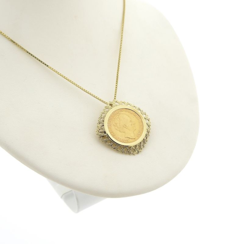 Image 9 of Gold pendant/brooch of 10 guilder coin Queen Wilhelmina 1932