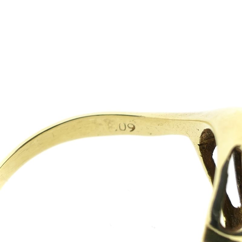 Image 9 of Gold ring with diamond; 0.09 ct.