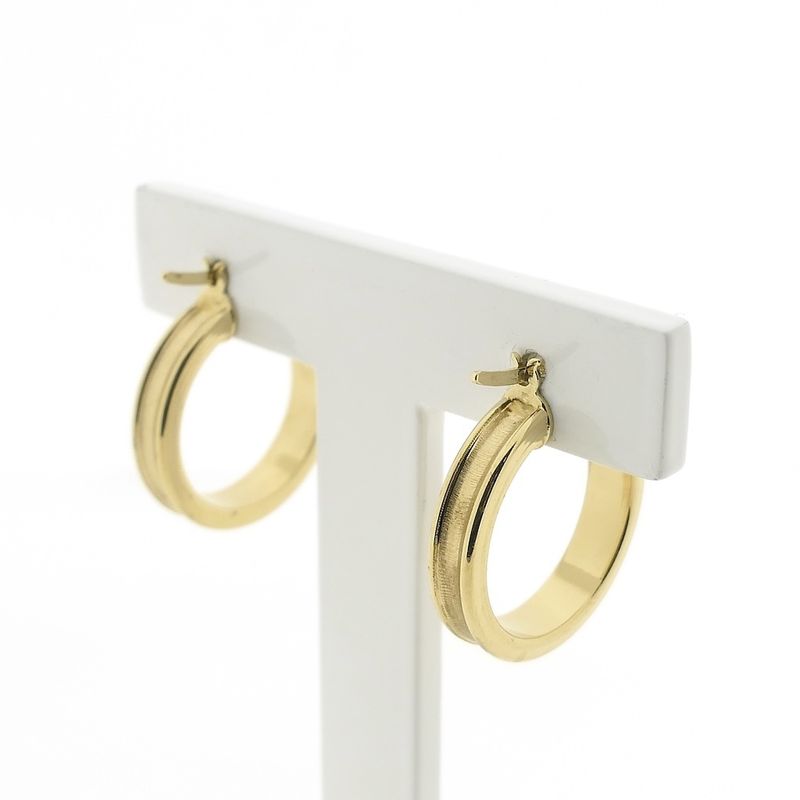 Image 4 of Gold matte earrings | Ø 19.0 mm