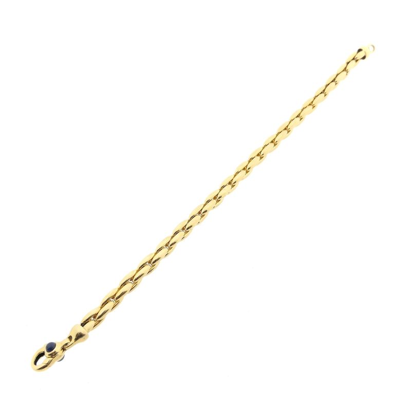 Image 6 of Golden Cardano Link Bracelet with Sapphire