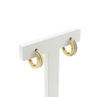 Image 3 of Gold earrings with zirconia | Ø 14.5 mm