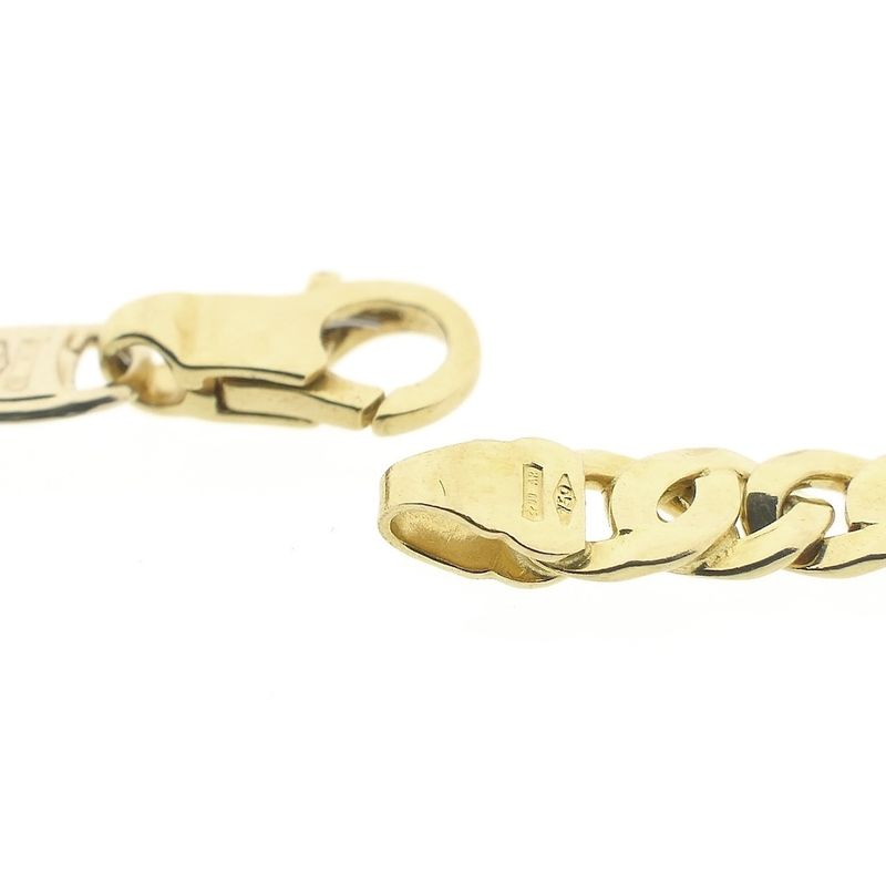 Image 6 of Oro Azzurro bicolor gold Figaro link necklace; 50 cm