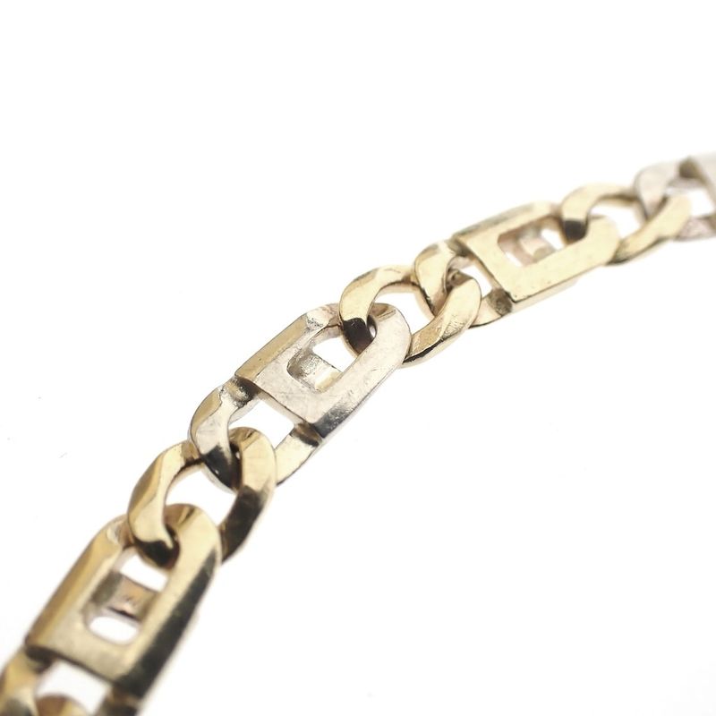 Image 4 of Two-tone gold navy link bracelet | 21.5 cm