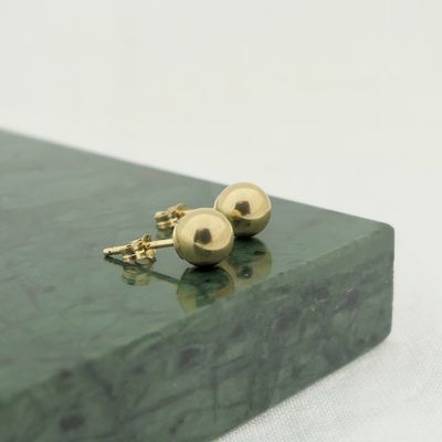 Gold stud earrings | Ball Image 2 of Gold stud earrings | Ball
