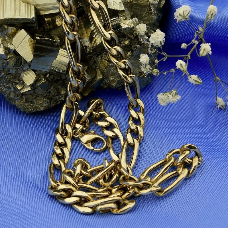 Image 2 of Golden Figaro link chain