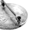 Image 7 of Silver brooch Wilhelmina long loose hair coin | 1892