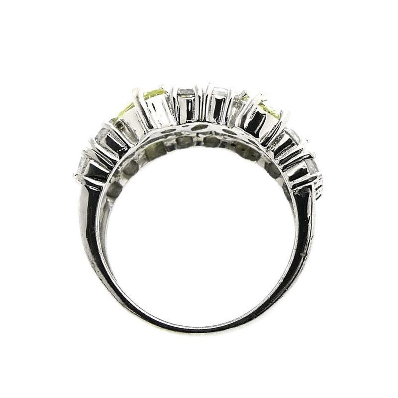 Image 8 of Silver cluster ring with zirconia