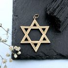 Image 2 of Large gold pendant of a Star of David